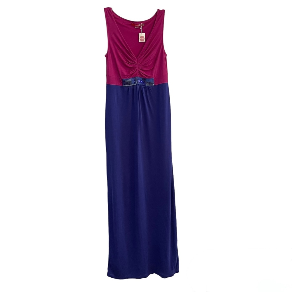 Boden Glamorous Maxi Silky Dress Iris Size 2 Lyocell